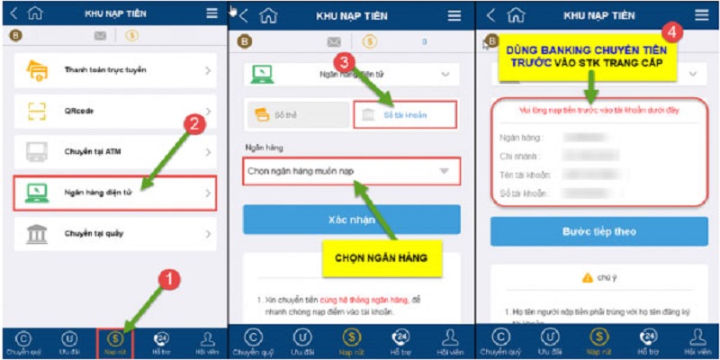 Hướng dẫn nạp tiền HI88 thông qua hình thức ví điện tử